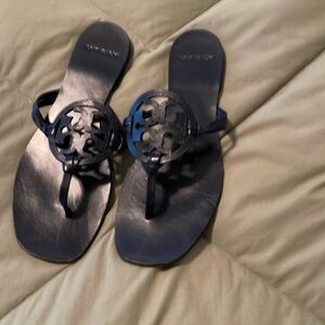 Tory Burch Miller sandals navy size 8 EUC